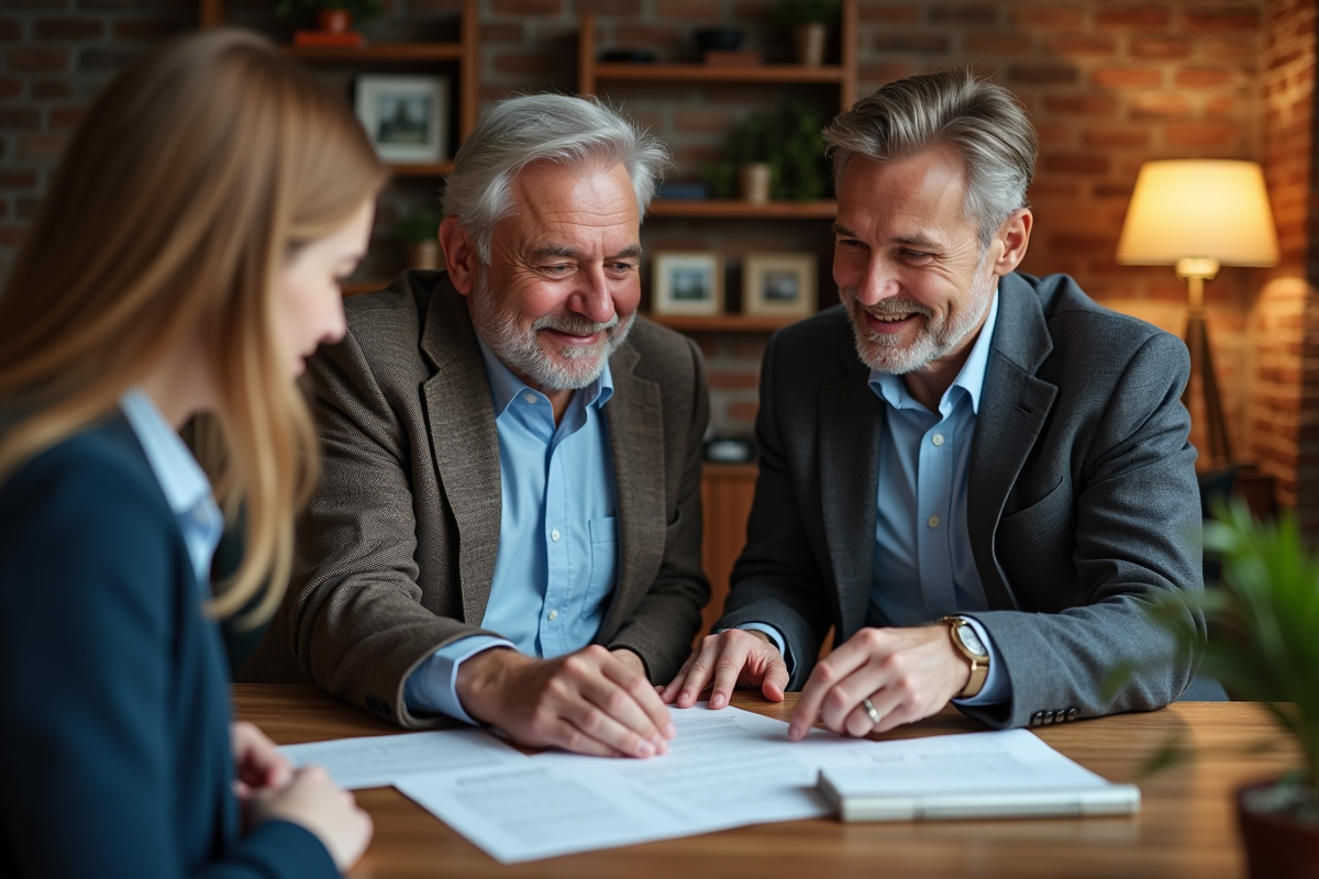 Homme et locataire discutent d