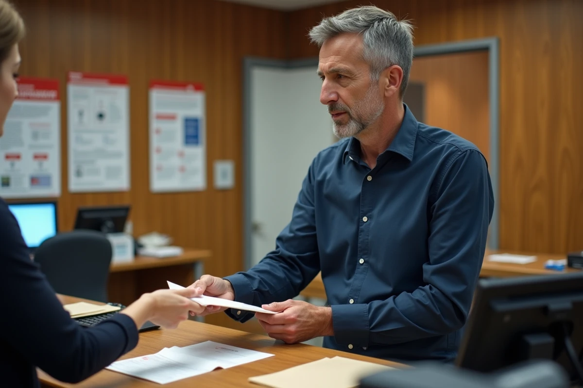 Locataire envoyant sa lettre de résiliation de bail en recommandé avec accusé de réception à la poste