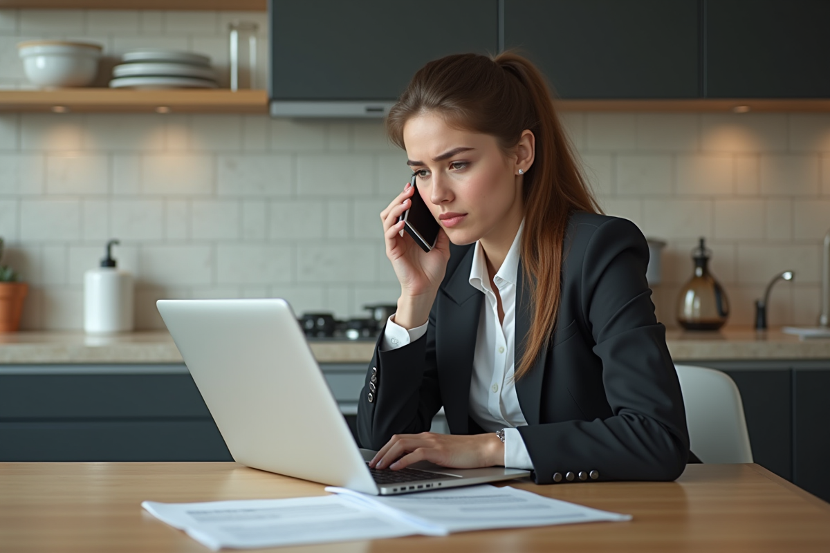 Jeune femme en tenue d